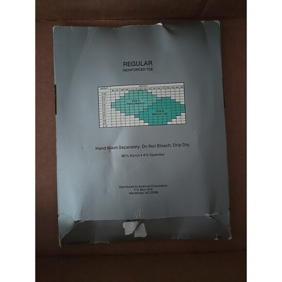 New Vintage Adolfo Pantyhose Size A petite medium Almost Black 2 pair pkg Hose - Picture 2 of 2